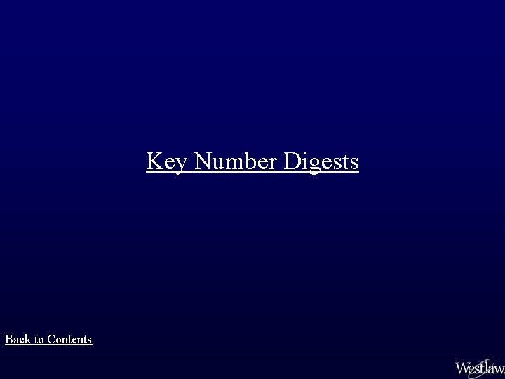 Key Number Digests Back to Contents 