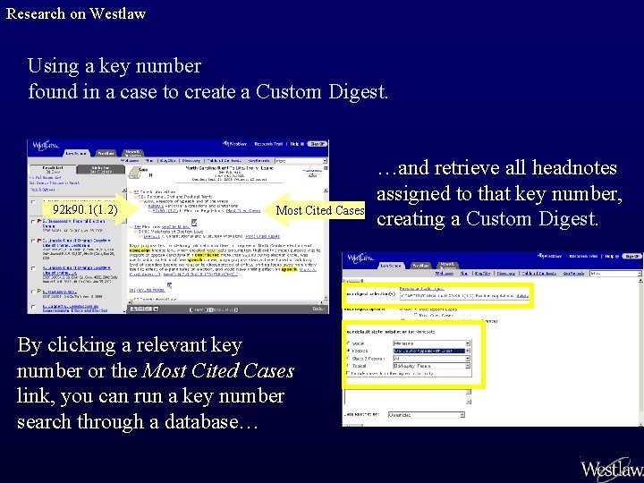 Research on Westlaw Using a key number found in a case to create a