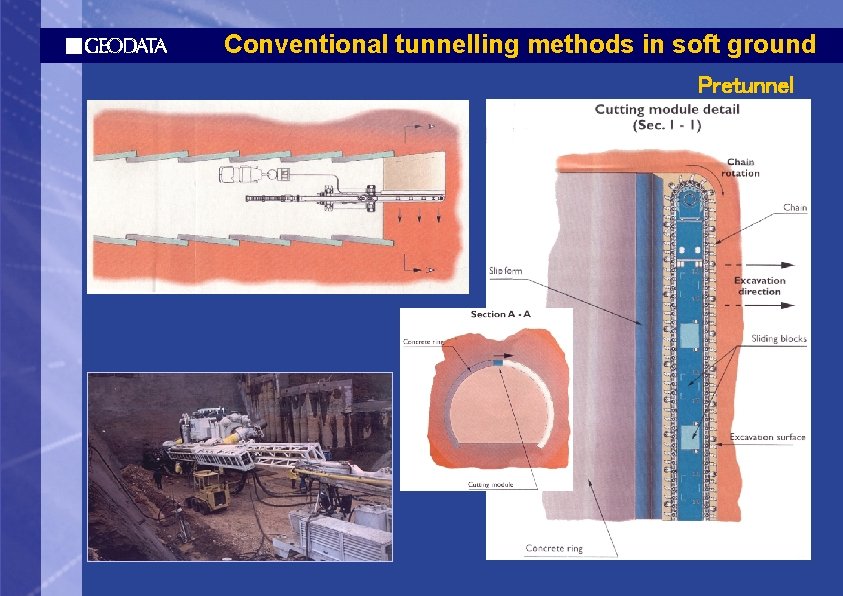 Conventional tunnelling methods in soft ground Pretunnel 