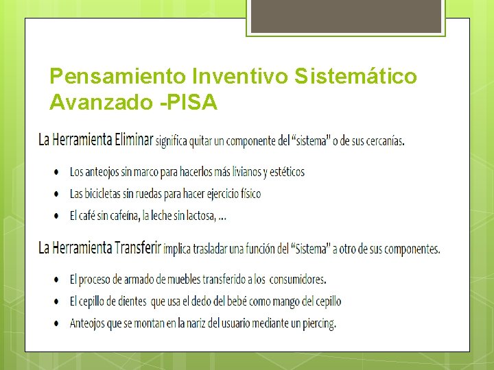 Pensamiento Inventivo Sistemático Avanzado -PISA 