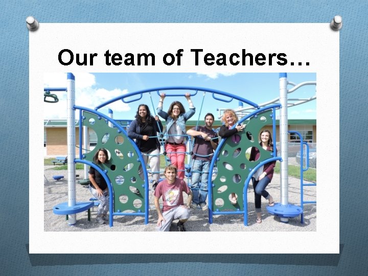 Our team of Teachers… 