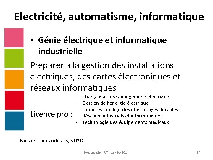 Electricité, automatisme, informatique • Génie électrique et informatique industrielle Préparer à la gestion des
