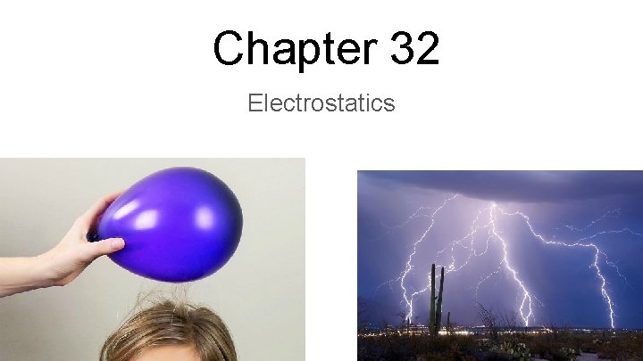 Chapter 32 Electrostatics 