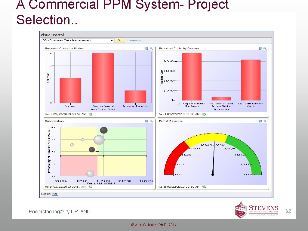 A Commercial PPM System- Project Selection. . 32 Powersteering© by UPLAND © Alan C. A Commercial PPM System- Project Selection. . 32 Powersteering© by UPLAND © Alan C.
