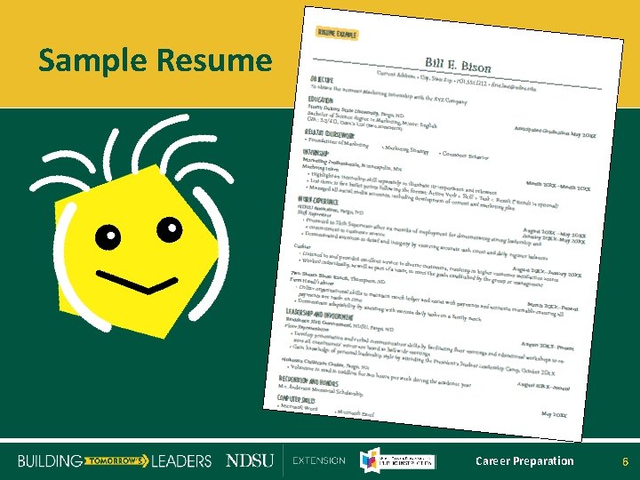 Sample Resume Career Preparation 6 