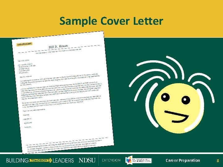 Sample Cover Letter Career Preparation 8 