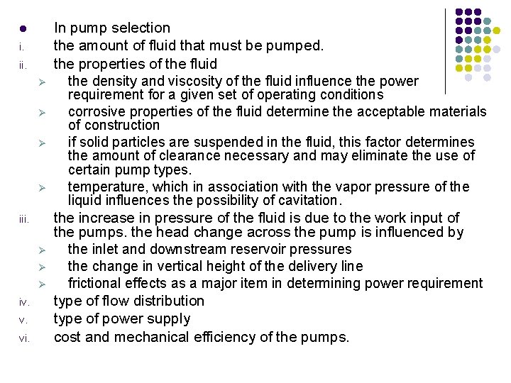 l i. ii. Ø Ø iii. Ø Ø Ø iv. v. vi. In pump