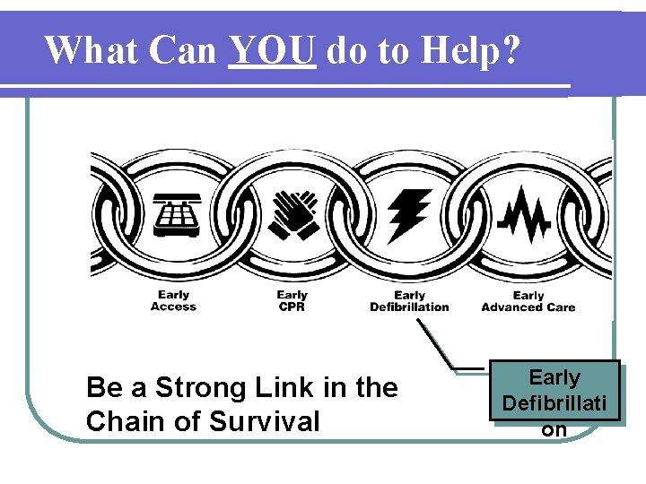 What Can YOU do to Help? Be a Strong Link in the Chain of