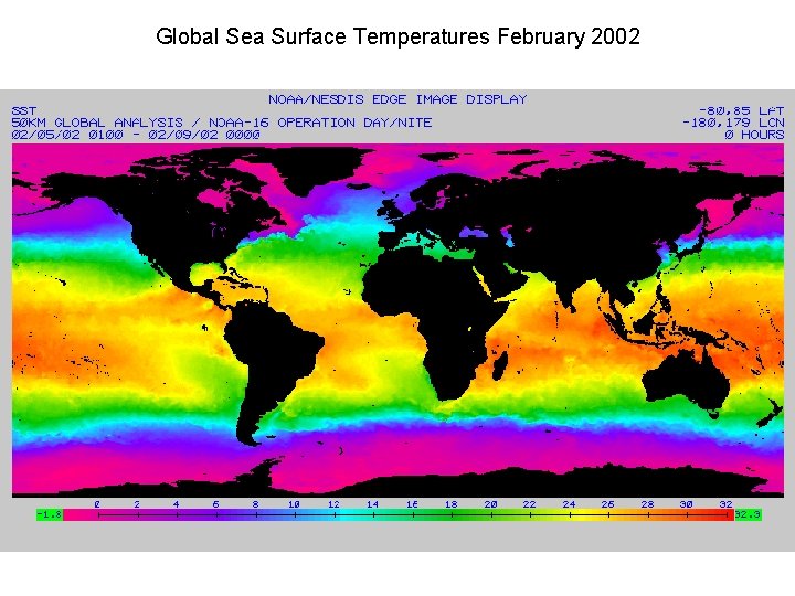Global Sea Surface Temperatures February 2002 