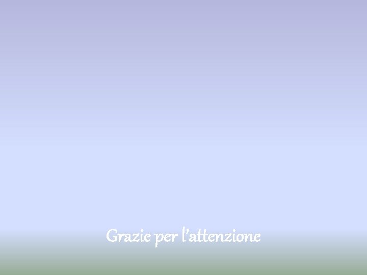 Grazie per l’attenzione 
