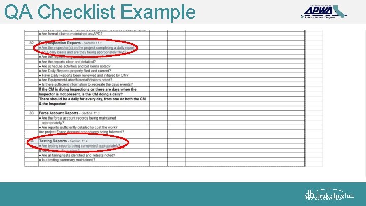 QA Checklist Example 