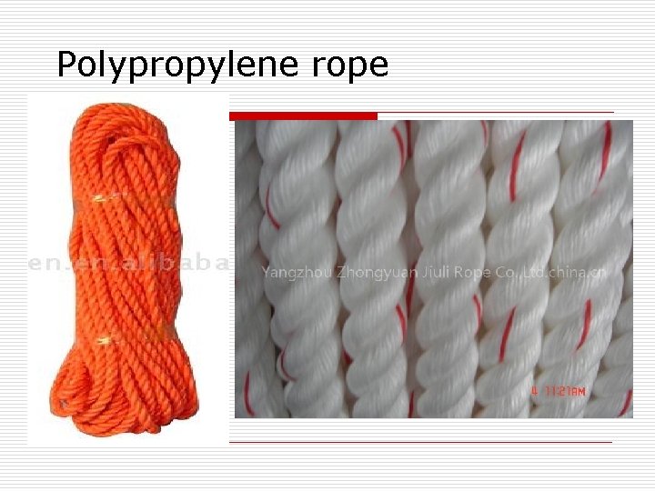 Polypropylene rope 