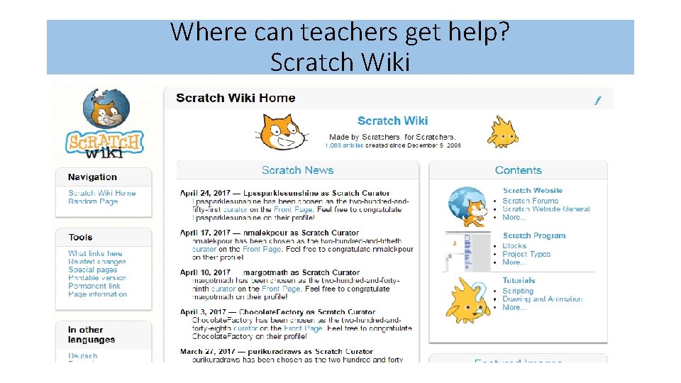 Where can teachers get help? Scratch Wiki Where can teachers get help? Scratch Wiki