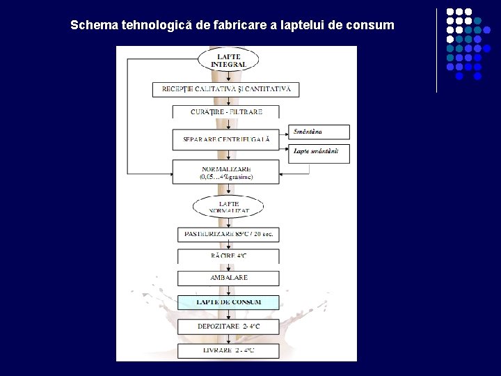 Schema tehnologică de fabricare a laptelui de consum Schema tehnologică de fabricare a laptelui de consum