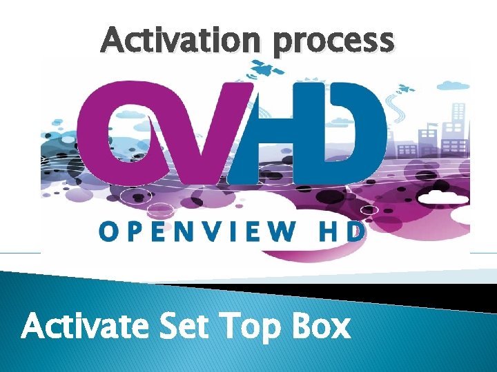 Activation process Activate Set Top Box 