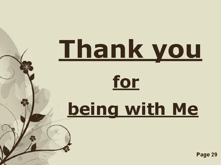 Thank you for being with Me Free Powerpoint Templates Page 29 