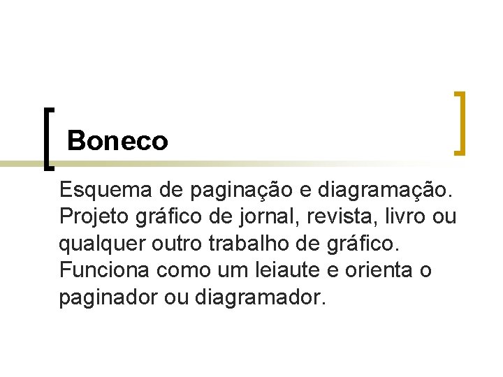 Boneco Esquema de paginação e diagramação. Projeto gráfico de jornal, revista, livro ou qualquer