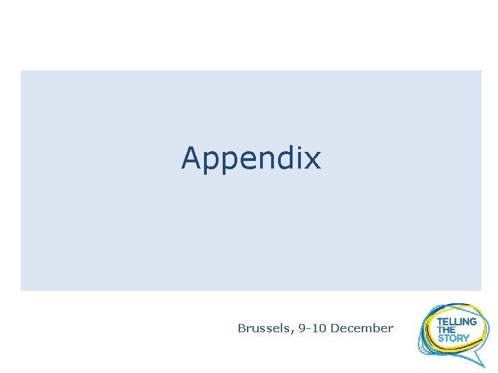 Appendix Brussels, 9 -10 December 