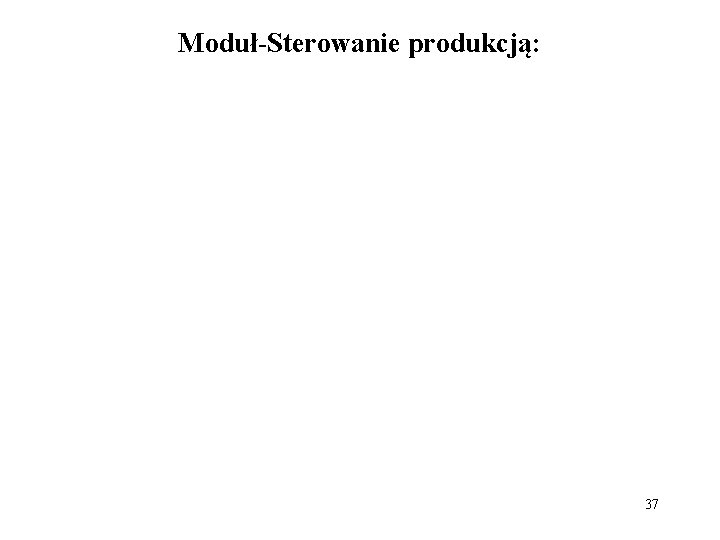 Moduł-Sterowanie produkcją: 37 