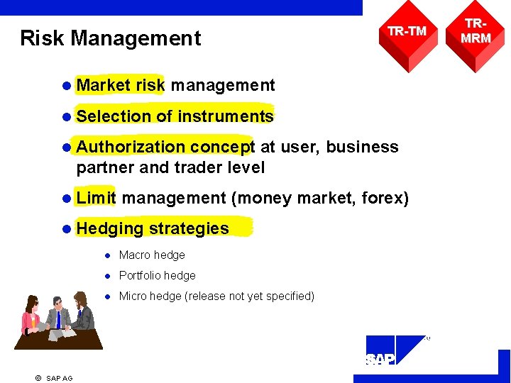 Risk Management TR-TM l Market risk management l Selection of instruments l Authorization concept