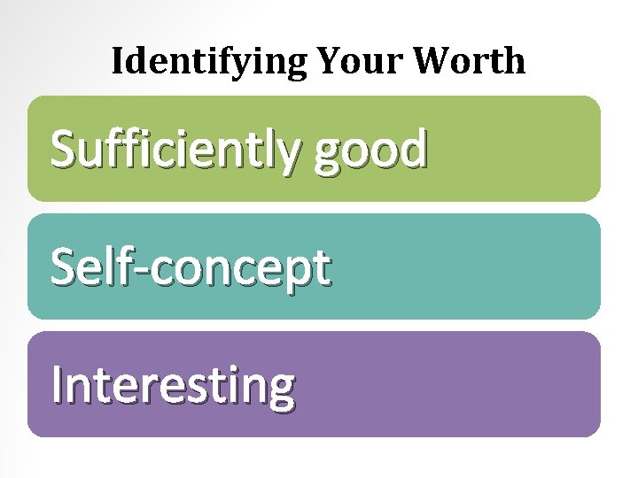 Identifying Your Worth Sufficiently good Self-concept Interesting 