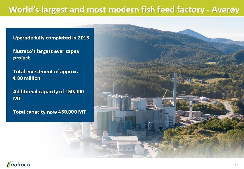 World’s largest and most modern fish feed factory - Averøy Upgrade fully completed in