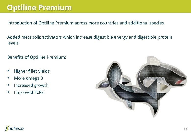 Optiline Premium Introduction of Optiline Premium across more countries and additional species Added metabolic