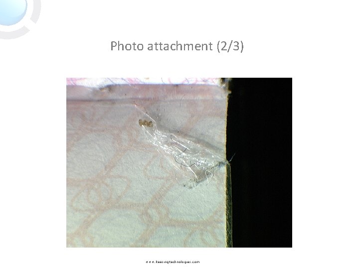Photo attachment (2/3) www. keesingtechnologies. com 