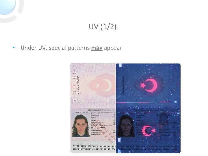UV (1/2) • Under UV, special patterns may appear www. keesingreferencesystems. com 