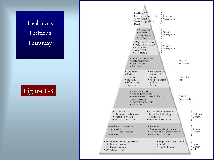 Healthcare Positions Hierarchy Figure 1 -3 9 