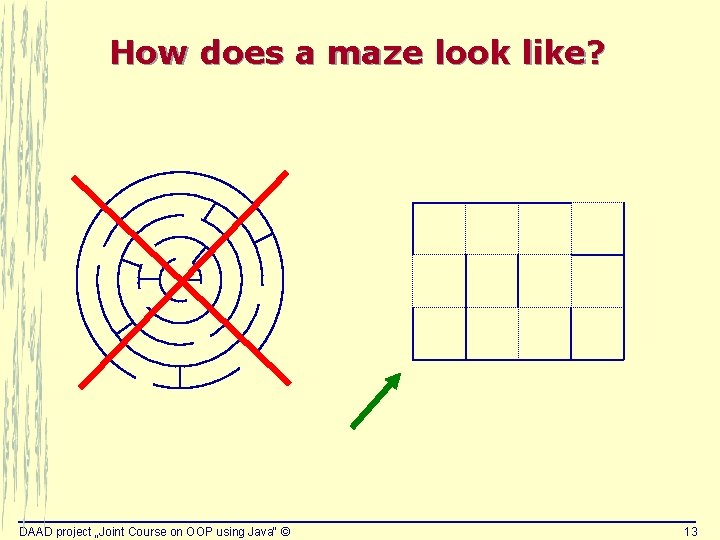 How does a maze look like? DAAD project „Joint Course on OOP using Java“ How does a maze look like? DAAD project „Joint Course on OOP using Java“