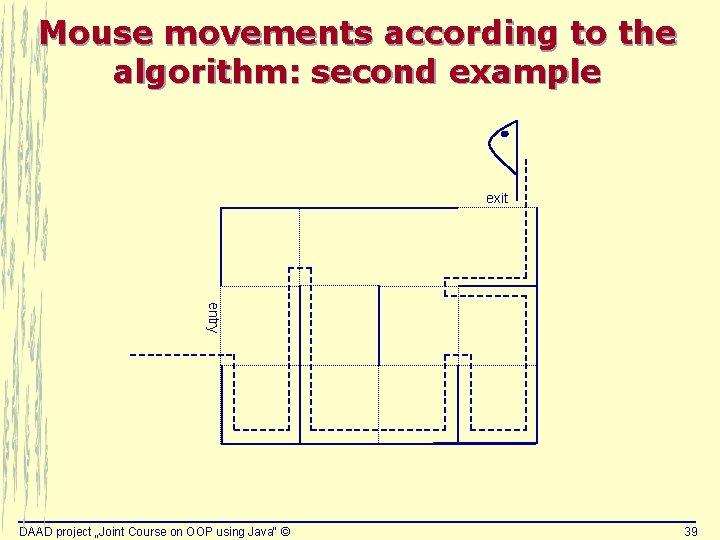 Mouse movements according to the algorithm: second example exit entry DAAD project „Joint Course Mouse movements according to the algorithm: second example exit entry DAAD project „Joint Course