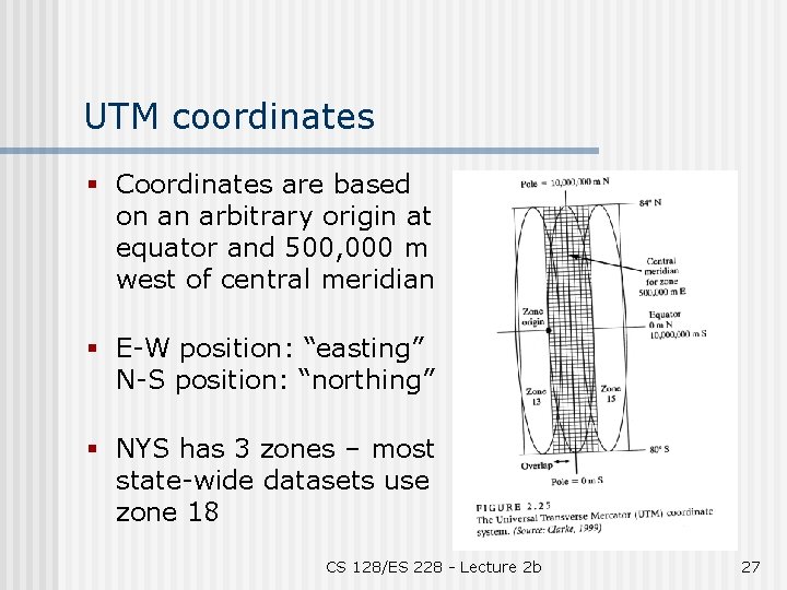 UTM coordinates § Coordinates are based on an arbitrary origin at equator and 500,