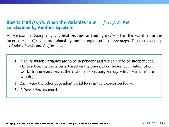 Copyright © 2010 Pearson Education, Inc. Publishing as Pearson Addison-Wesley Slide 14 - 143