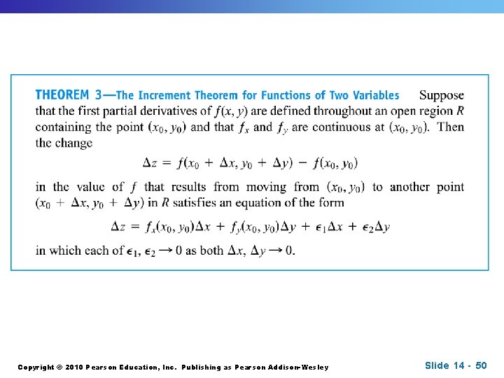 Copyright © 2010 Pearson Education, Inc. Publishing as Pearson Addison-Wesley Slide 14 - 50