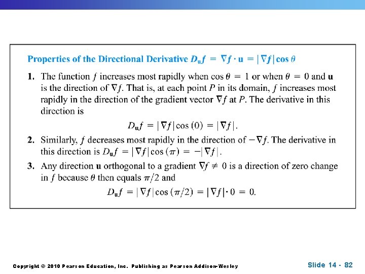 Copyright © 2010 Pearson Education, Inc. Publishing as Pearson Addison-Wesley Slide 14 - 82