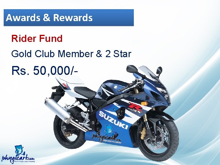 Awards & Rewards Rider Fund Gold Club Member & 2 Star Rs. 50, 000/-