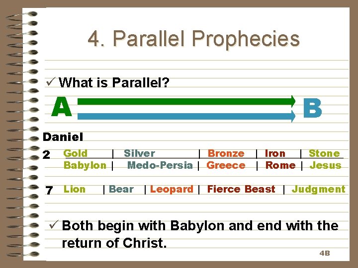 4. Parallel Prophecies ü What is Parallel? A Daniel 2 Gold | Babylon | 4. Parallel Prophecies ü What is Parallel? A Daniel 2 Gold | Babylon |