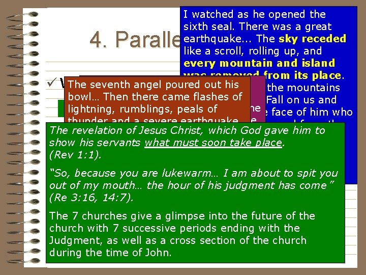 I watched as he opened the sixth seal. There was a great earthquake. . I watched as he opened the sixth seal. There was a great earthquake. .