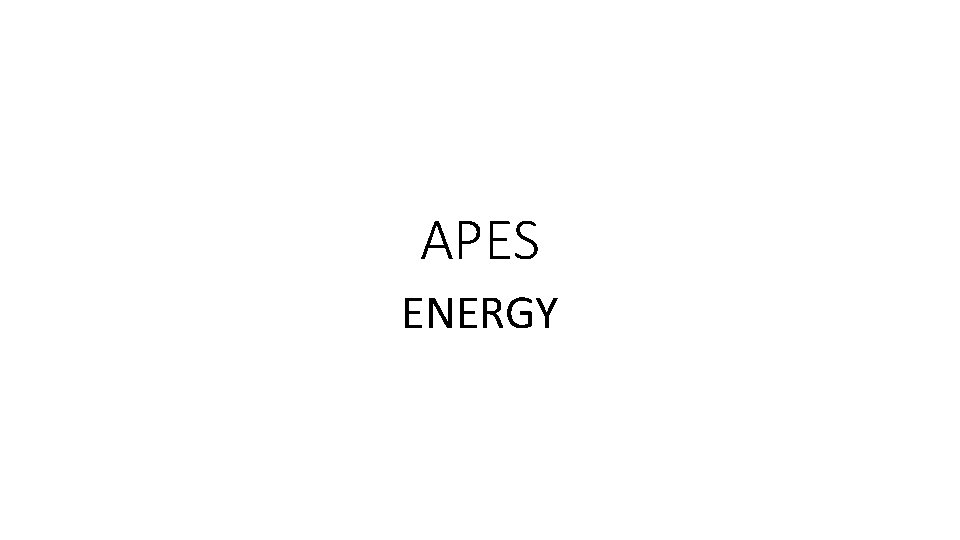 APES ENERGY 