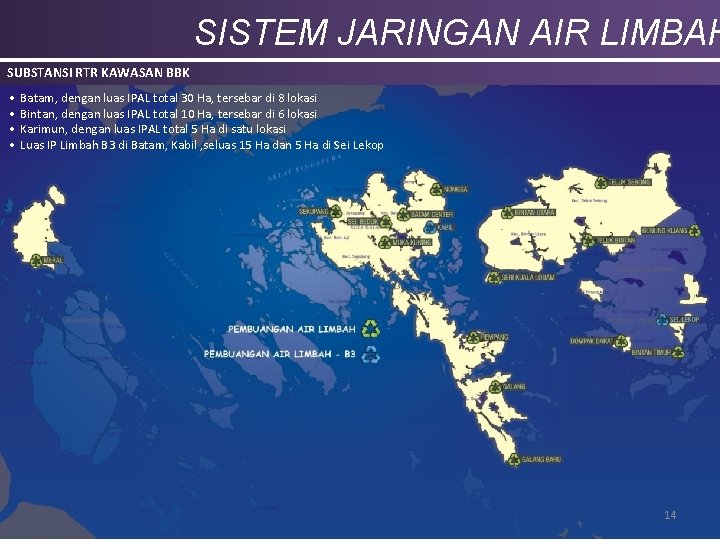 SISTEM JARINGAN AIR LIMBAH SUBSTANSI RTR KAWASAN BBK • • Batam, dengan luas IPAL