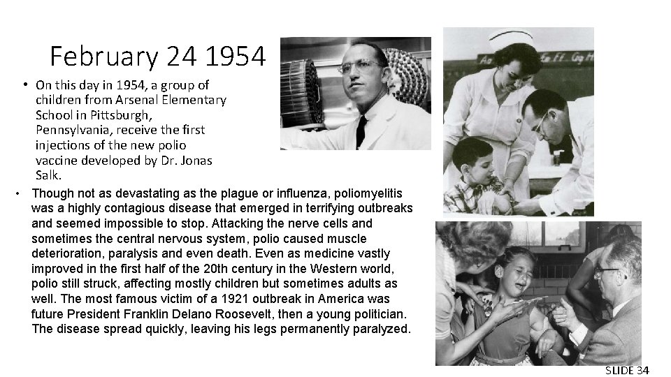 February 24 1954 • On this day in 1954, a group of children from
