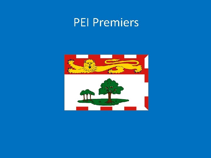 PEI Premiers 
