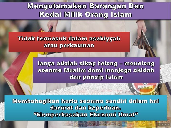 Mengutamakan Barangan Dan Kedai Milik Orang Islam Tidak termasuk dalam asabiyyah atau perkauman Ianya