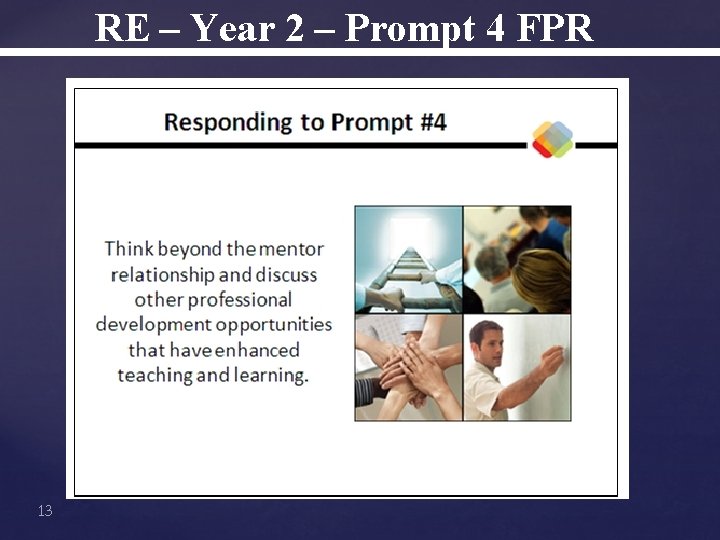 RE – Year 2 – Prompt 4 FPR 13 