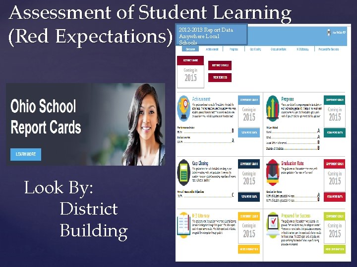 Assessment of Student Learning (Red Expectations) 2012 -2013 Report Data Anywhere Local Schools Look