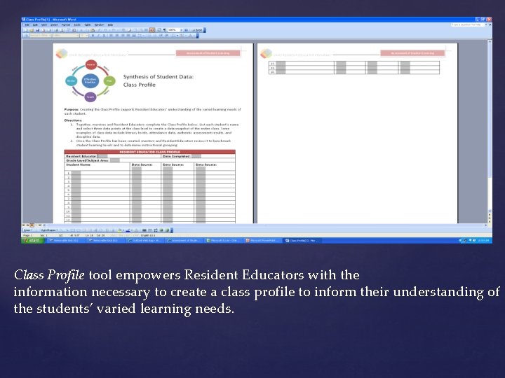 Class Profile tool empowers Resident Educators with the information necessary to create a class