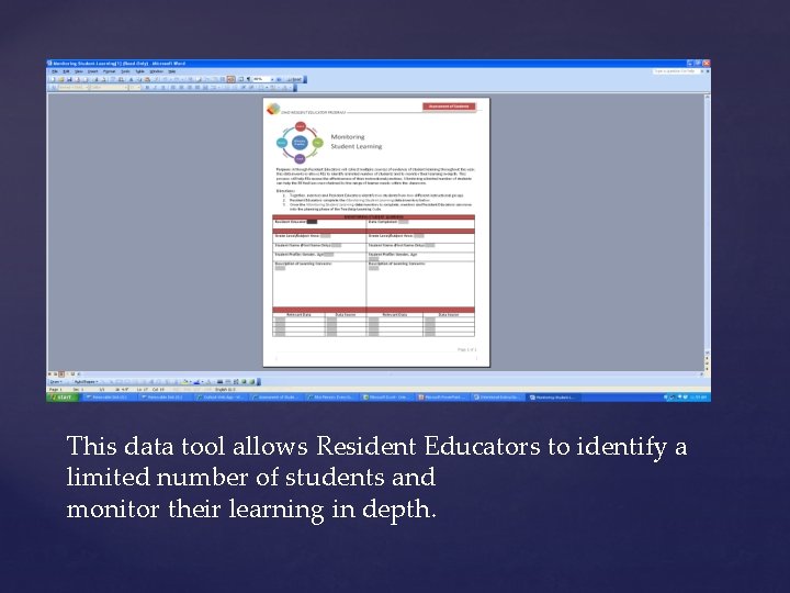 This data tool allows Resident Educators to identify a limited number of students and