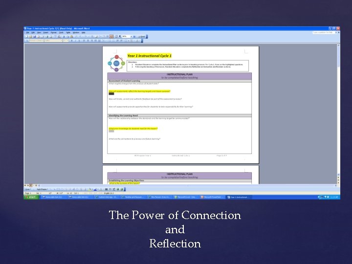 The Power of Connection and Reflection 