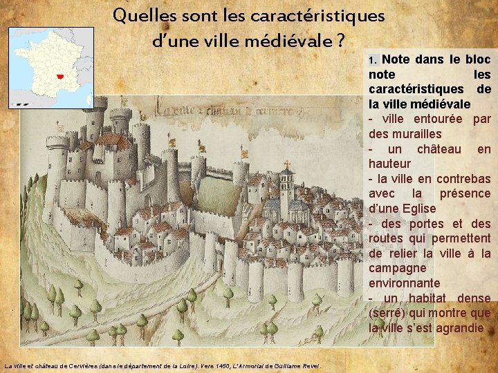 Quelles sont les caractéristiques d’une ville médiévale ? 1. Note dans le bloc note